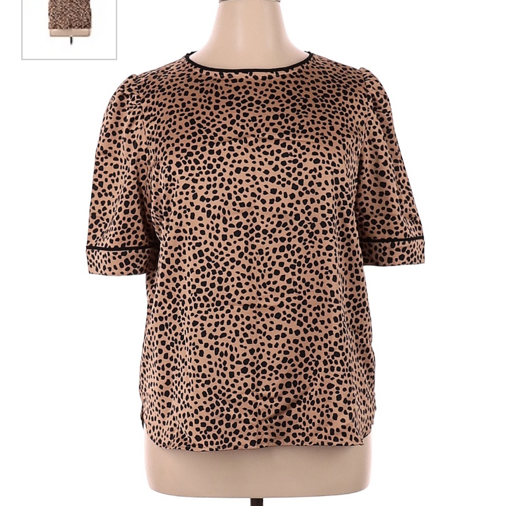 Ann Taylor Loft Leopard Blouse